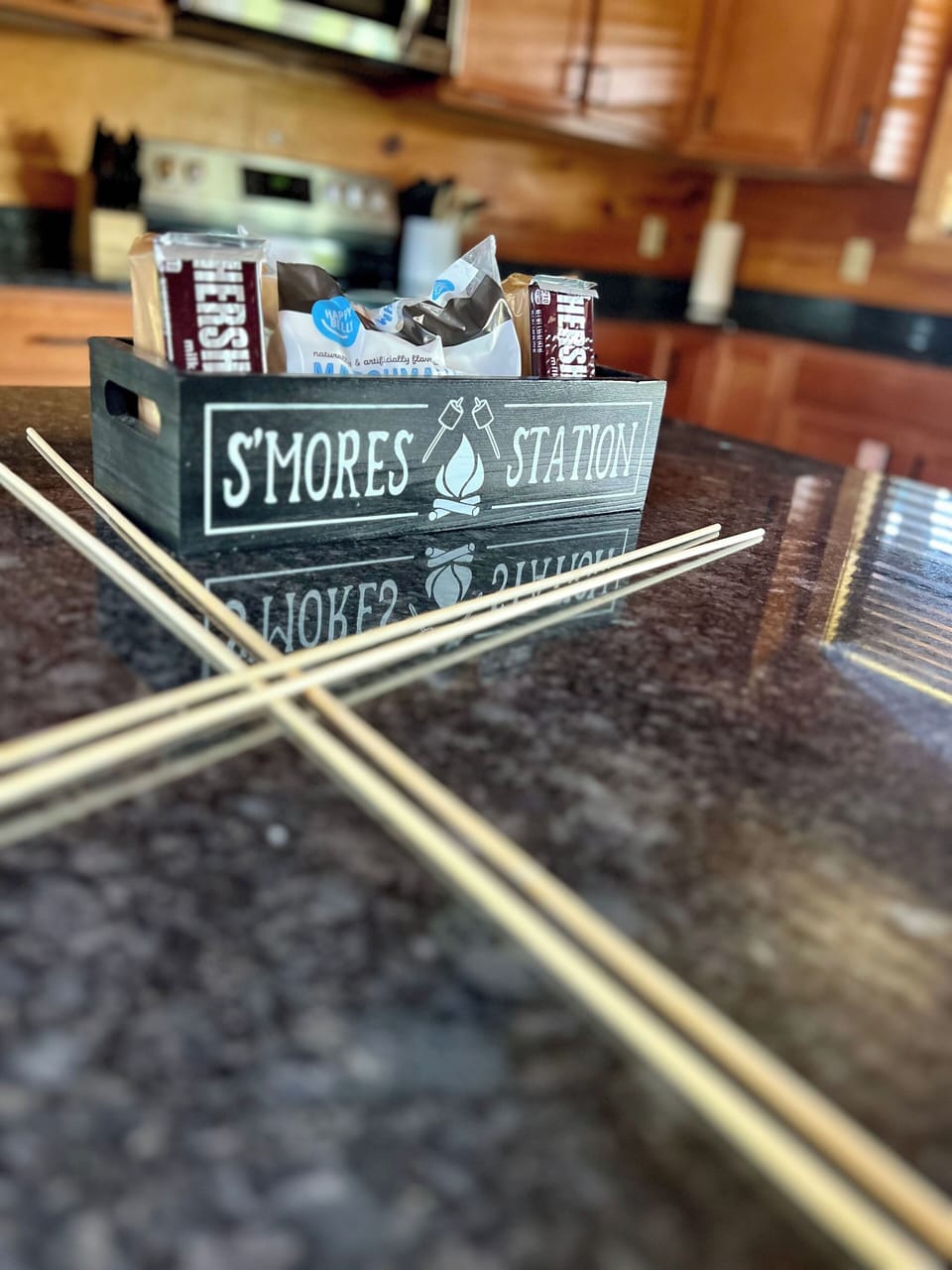 Enjoy "s'more" quality family time! S'mores supplies provided in both cabins