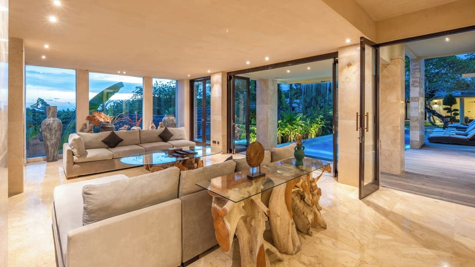 Villa, 6 Bedrooms | Living area | 55-inch LED TV with satellite channels, TV, DVD player