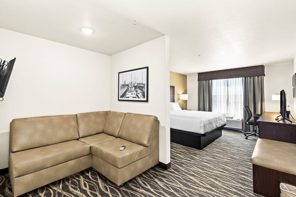 Studio, 1 King Bed with Sofa bed, Accessible, Non Smoking | Premium bedding, pillowtop beds, in-room safe, desk