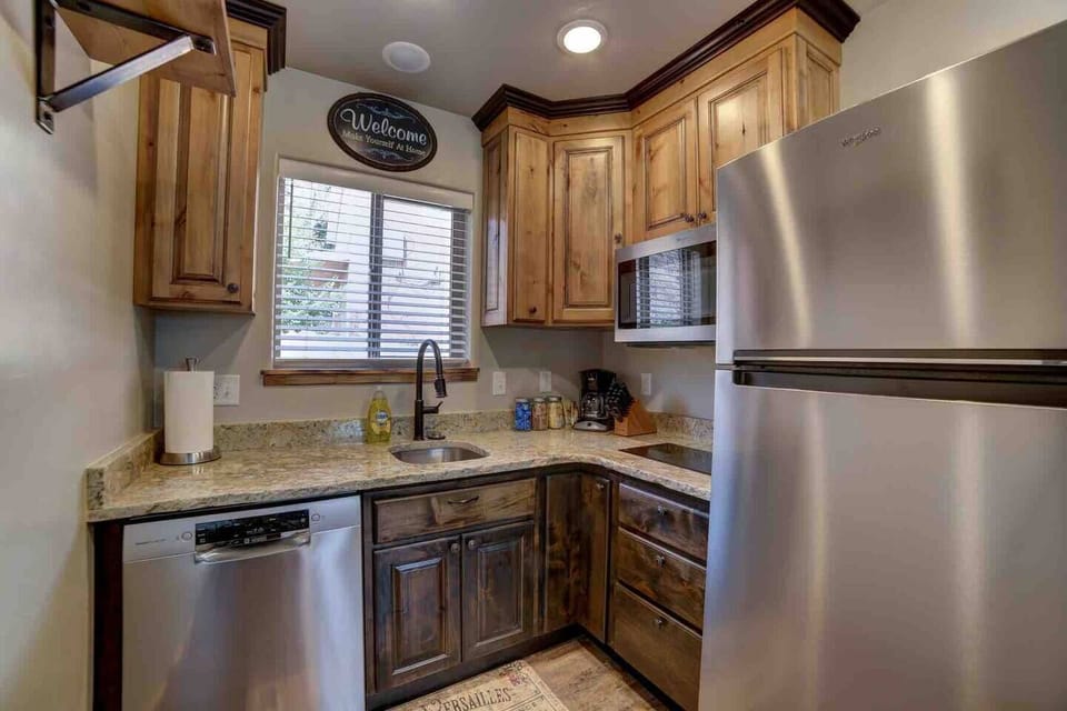 *Dishwasher *Microwave * 2 burner cooktop (no oven)