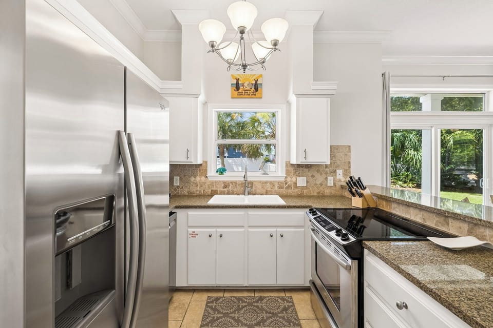 Fully Equipped Kitchen Offering Stainless Steel Appliances