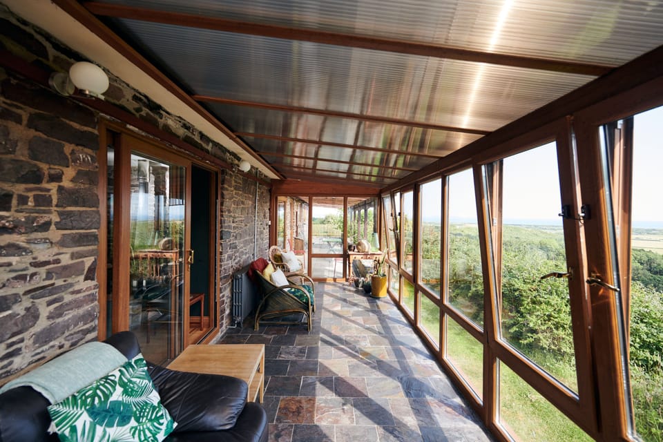 sun room with amazing sea views