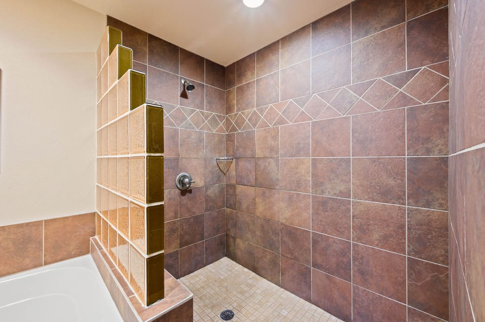 Master Bathroom spacious walk-in shower