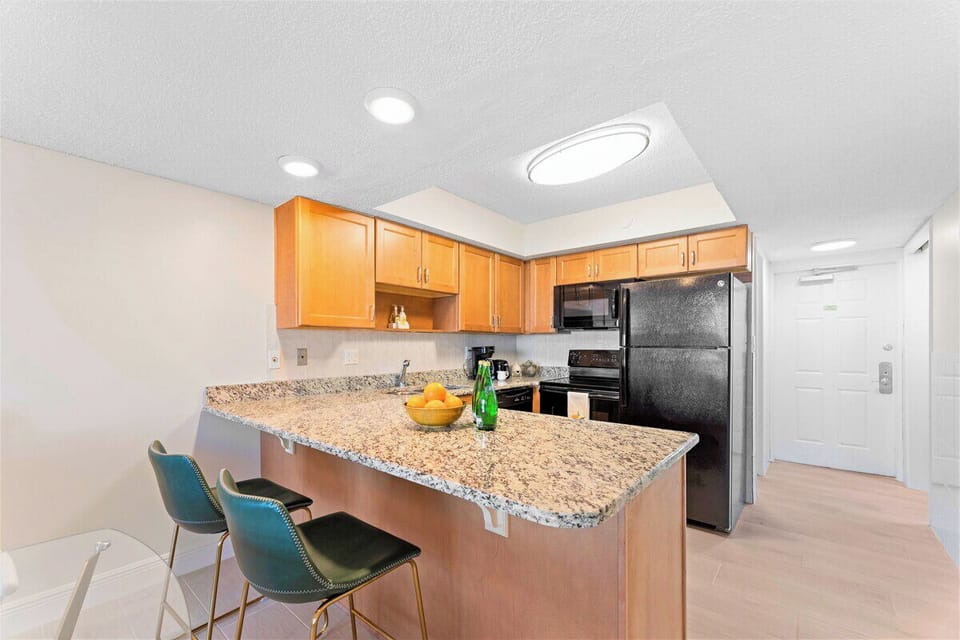 Breakfast bar seats two