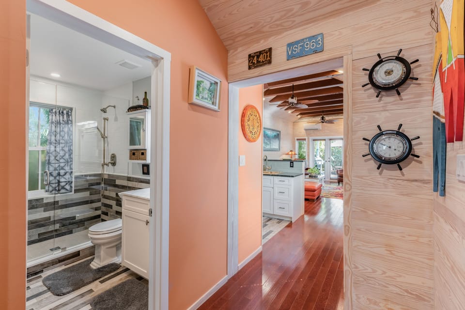 Down the hall to the guest rooms