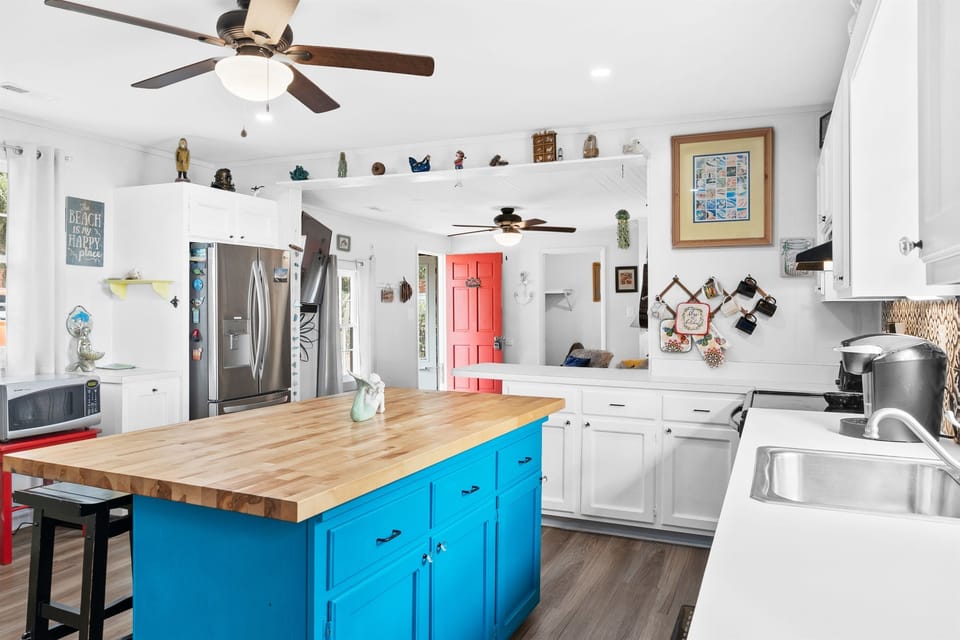 fully stocked and totally unique kitchen, loaded with everything you need lots of good stuff to look at