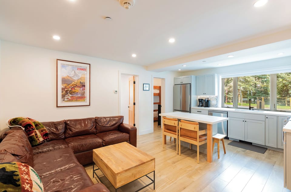 Living, dining, and kitchen