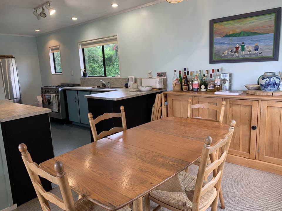 Dining room leading into the kitchen
