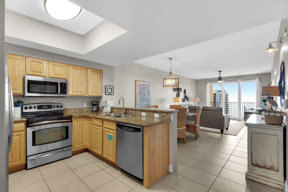 Kitchen to living room view