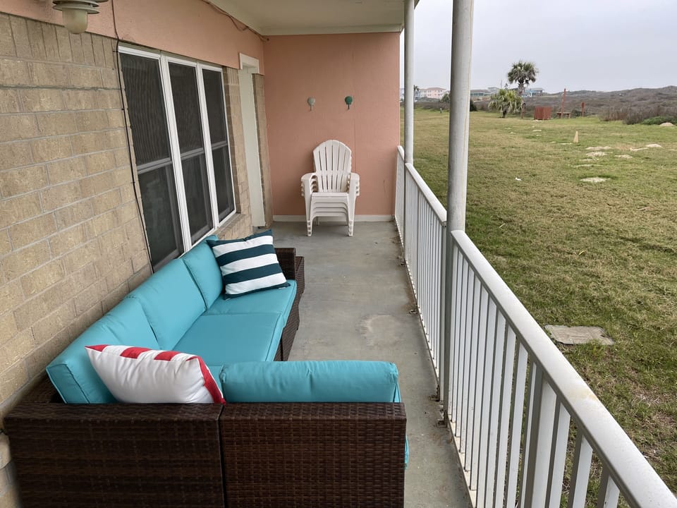 Enjoy the large private patio for enjoying the morning sun or afternoon shade.