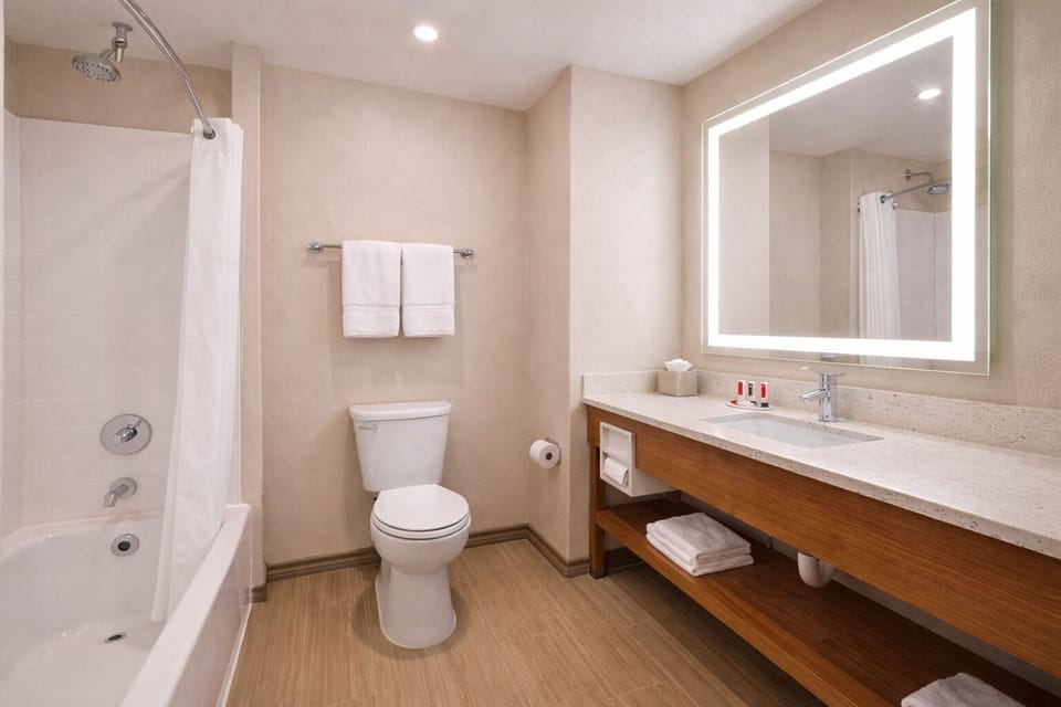 Free toiletries, hair dryer, towels