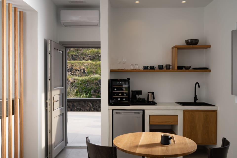 Luxury Villa, 1 Bedroom, Private Pool, Sea View | Private kitchenette | Fridge, microwave, espresso maker, coffee/tea maker