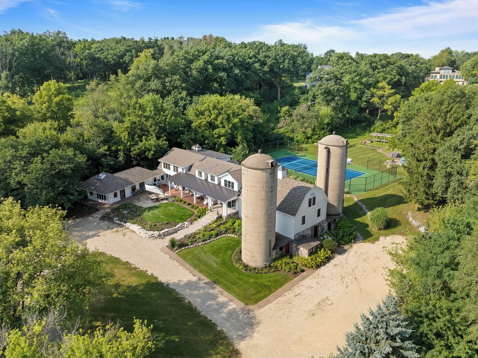 Arial view of property