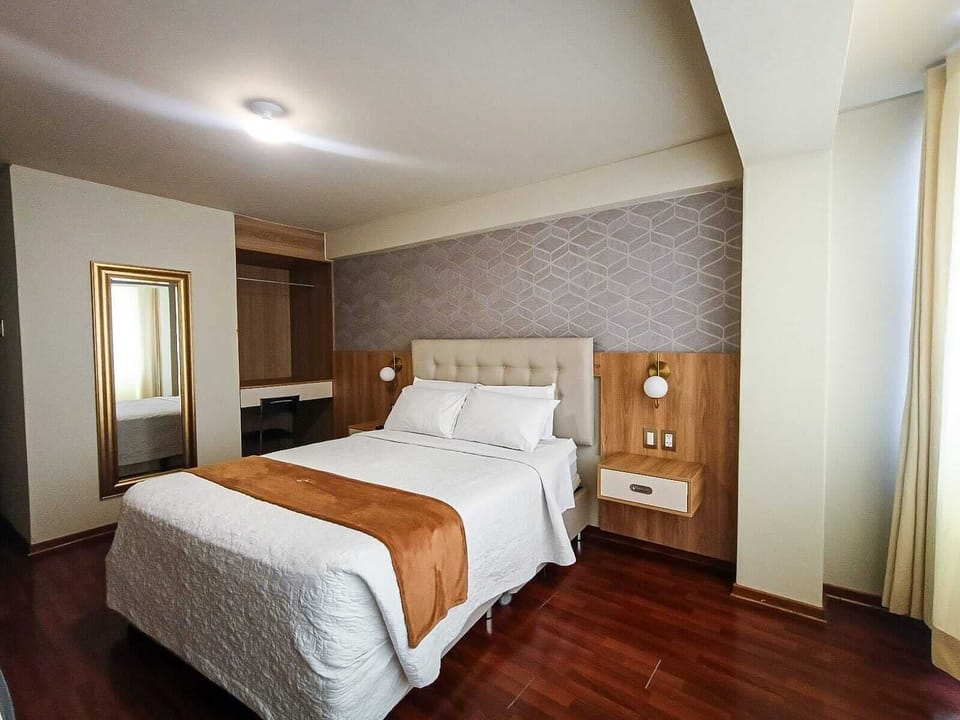Desk, free WiFi, bed sheets