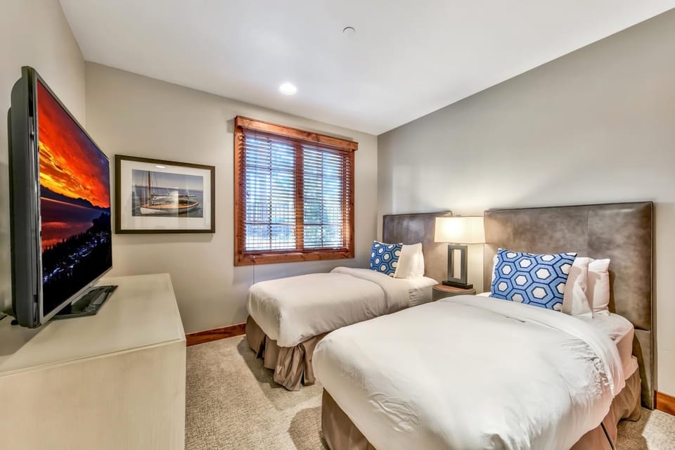 Drift off in these comfortable twin beds with crisp linens