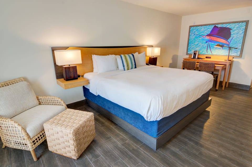 1 King Bed ( Pet Friendly ) No Balcony | Down comforters, pillowtop beds, desk, blackout drapes