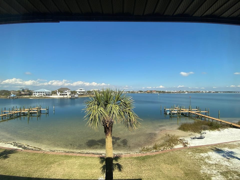 View of Little Sabine Bay from the Master Bedroom