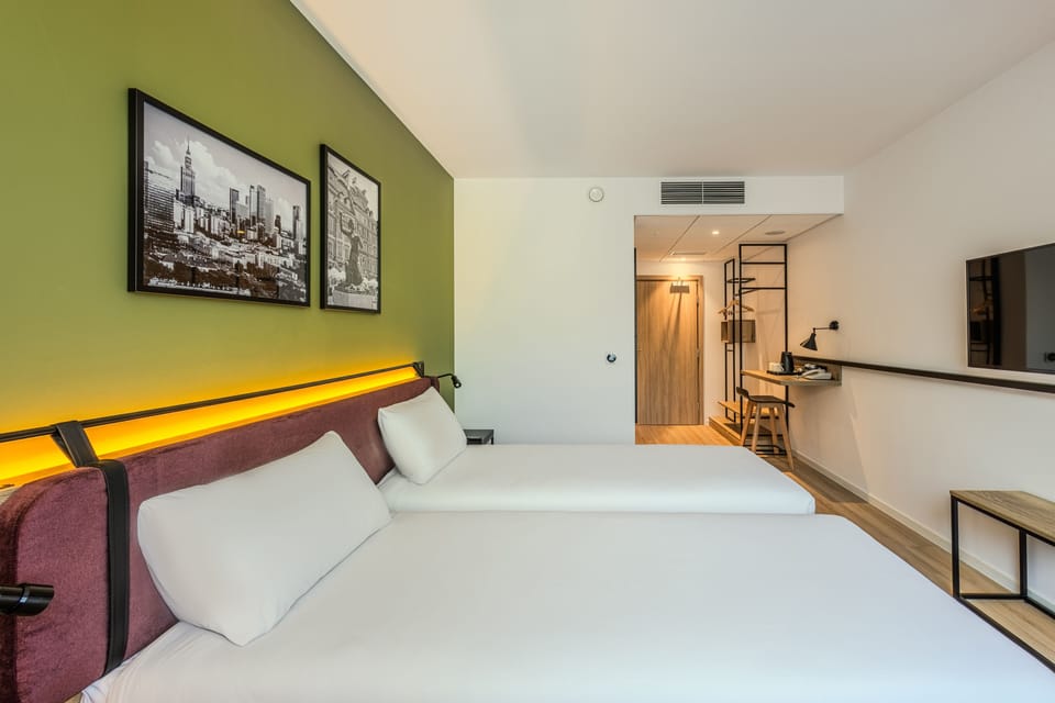 Standard Room, 2 Twin Beds | Desk, blackout drapes, soundproofing, iron/ironing board