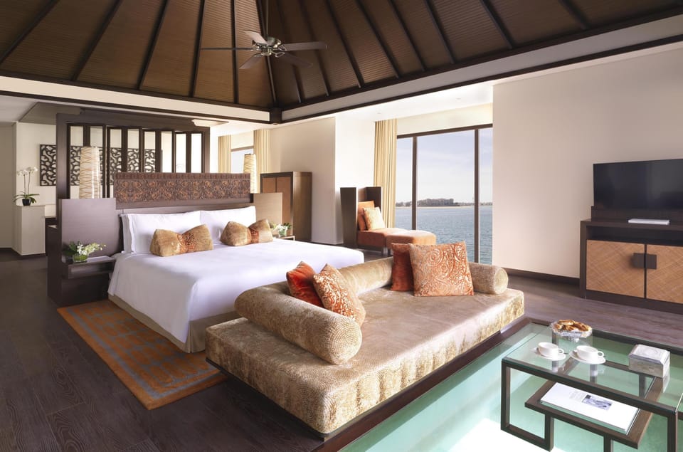 One Bedroom Over Water Villa, Overwater Location, Sea View, Private Terrace | Egyptian cotton sheets, premium bedding, minibar, in-room safe