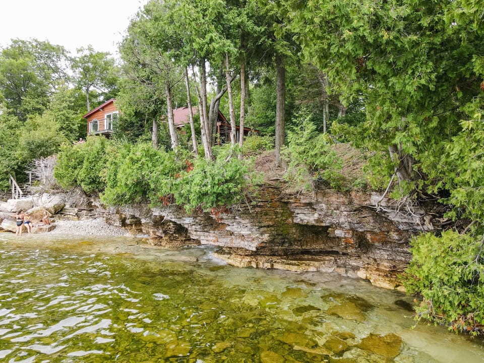 Cliffs right below the cabin!
