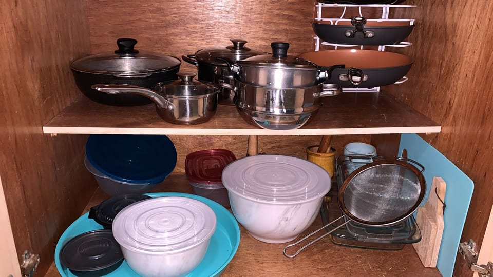 
* Cookware, dishware, and utensils
More


