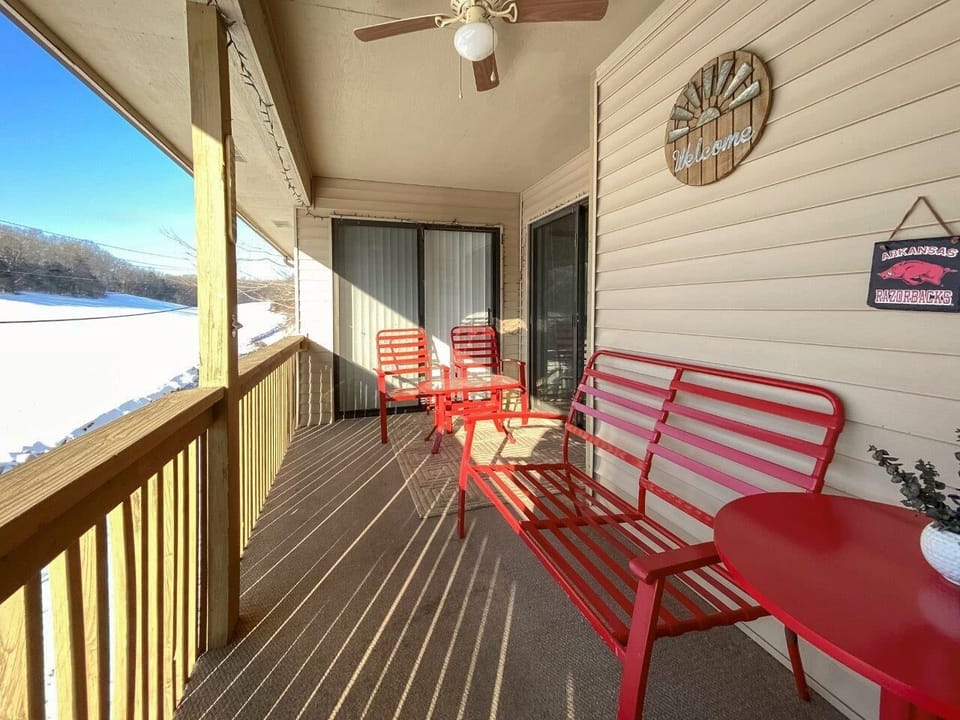   Covered Patio offers extra seats.