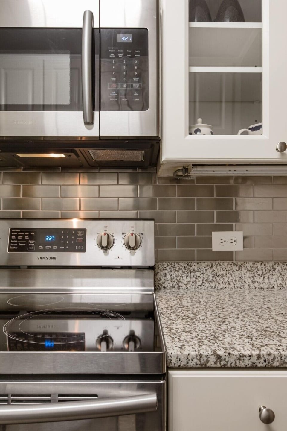 Kitchen with stainless steel appliances