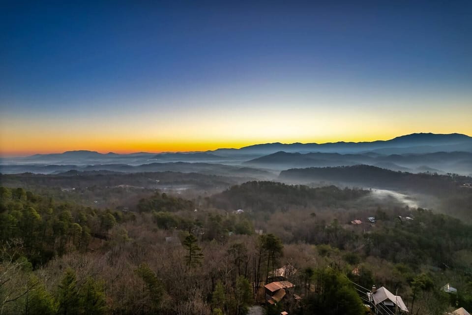 Watch the fog settle in the valleys below at dawn.