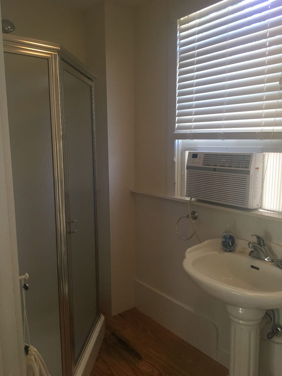 Bath with shower.