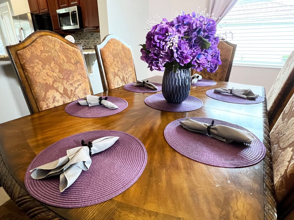 Plenty of seating for dining.