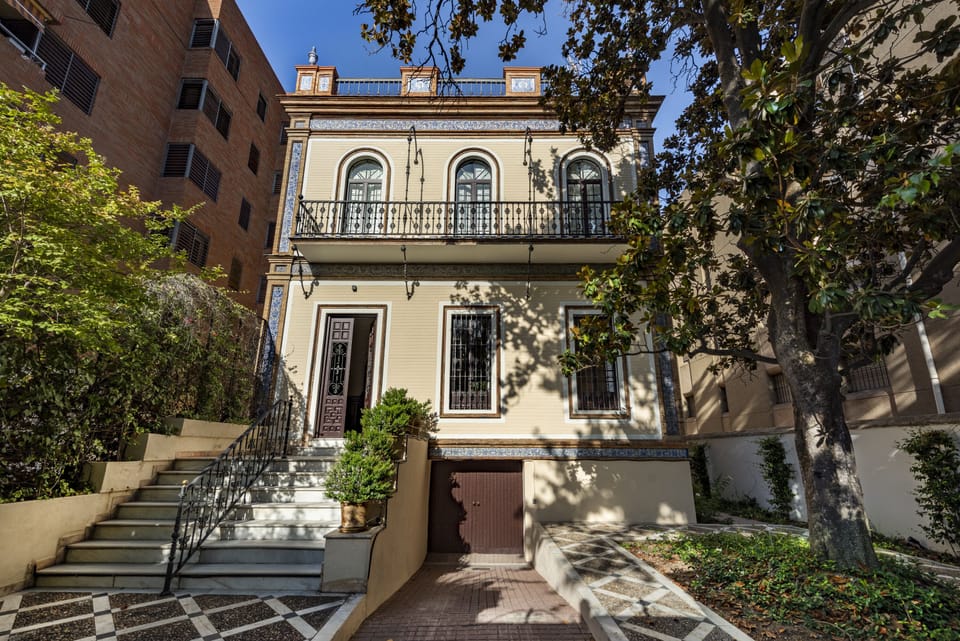 Building and garden view
