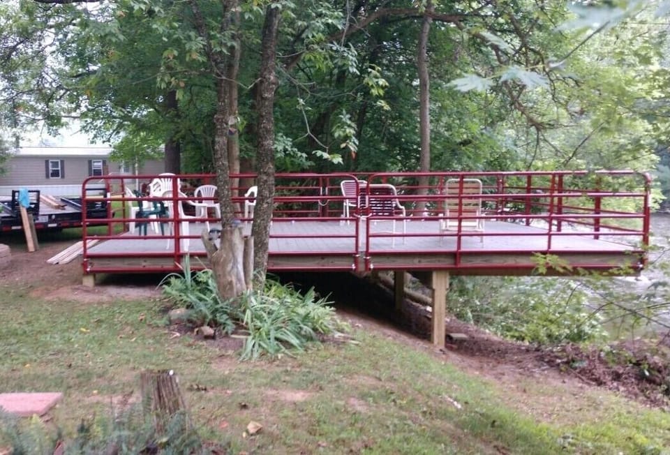 You can spend all day on this spacious deck...lots of room for all to enjoy!
