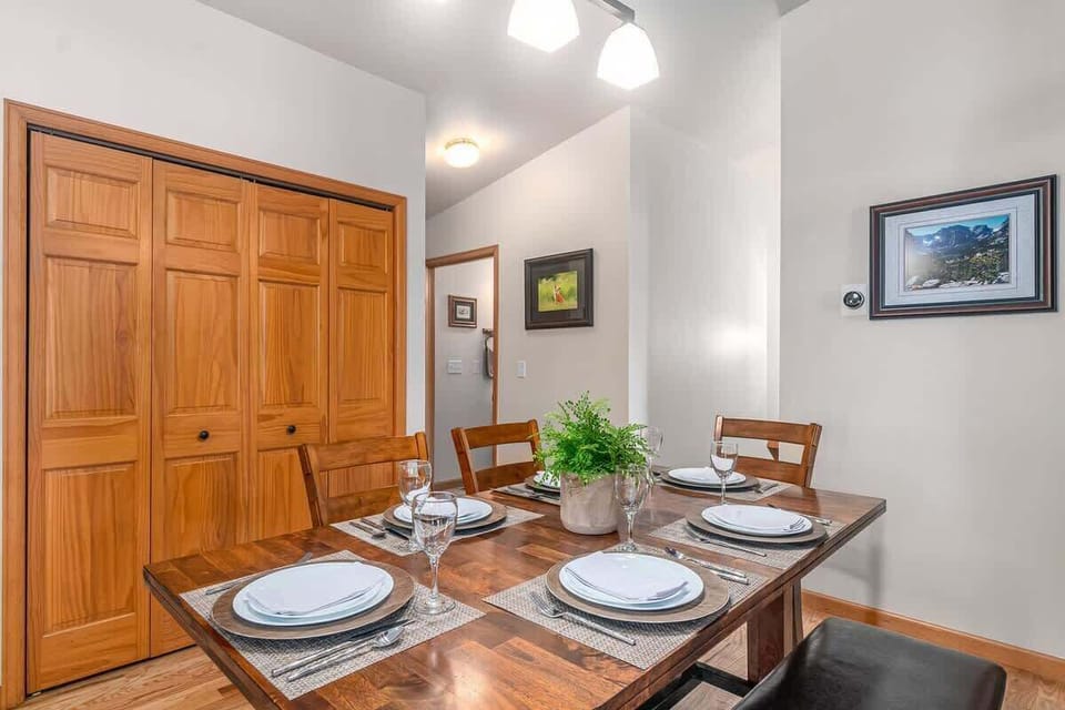 Dining table for six.