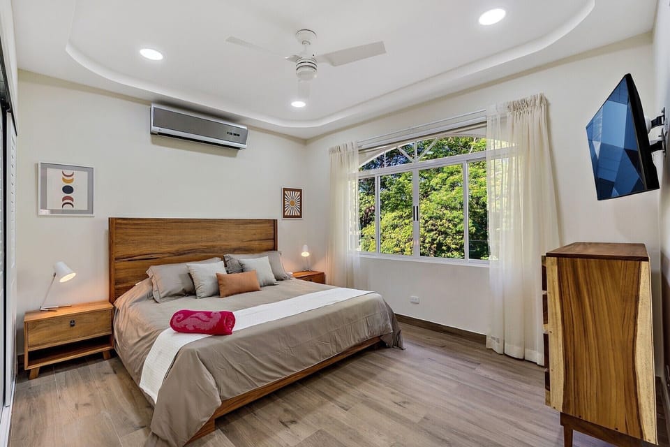 Upstairs street view bedroom