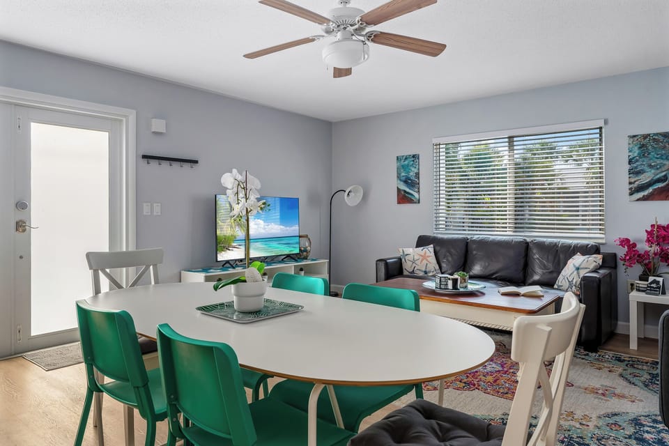 Dining room is open to living room.