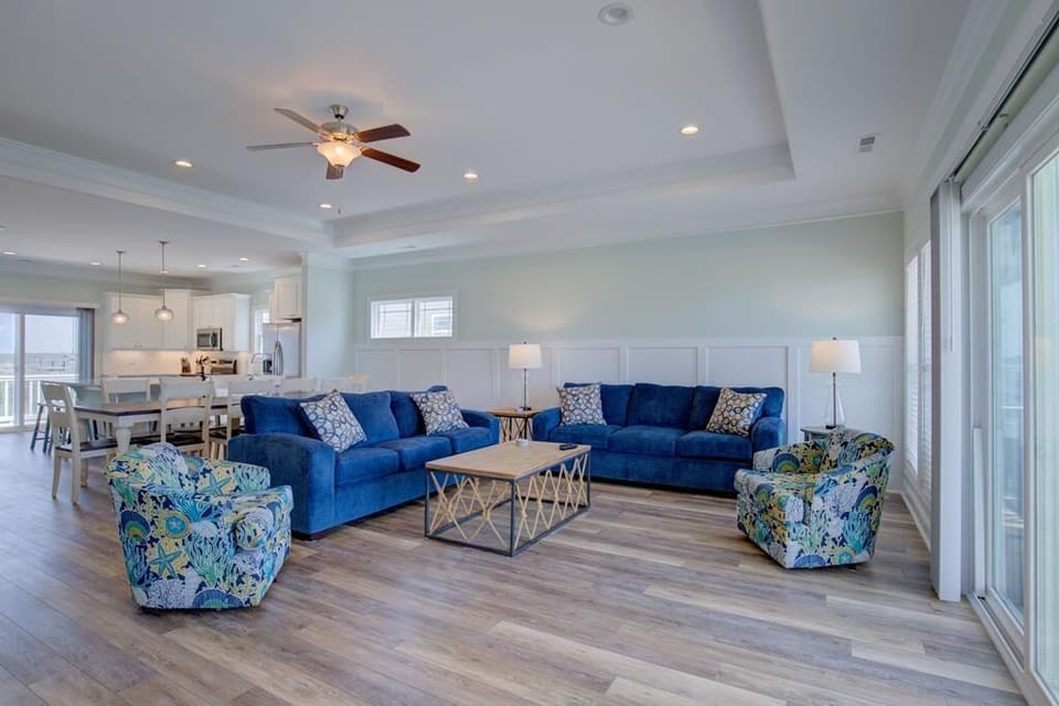 Living area has 2 large sleeper sofas