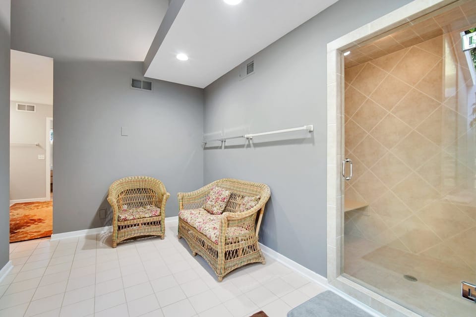 Large spa-style bathroom featuring a deep soaking tub. 