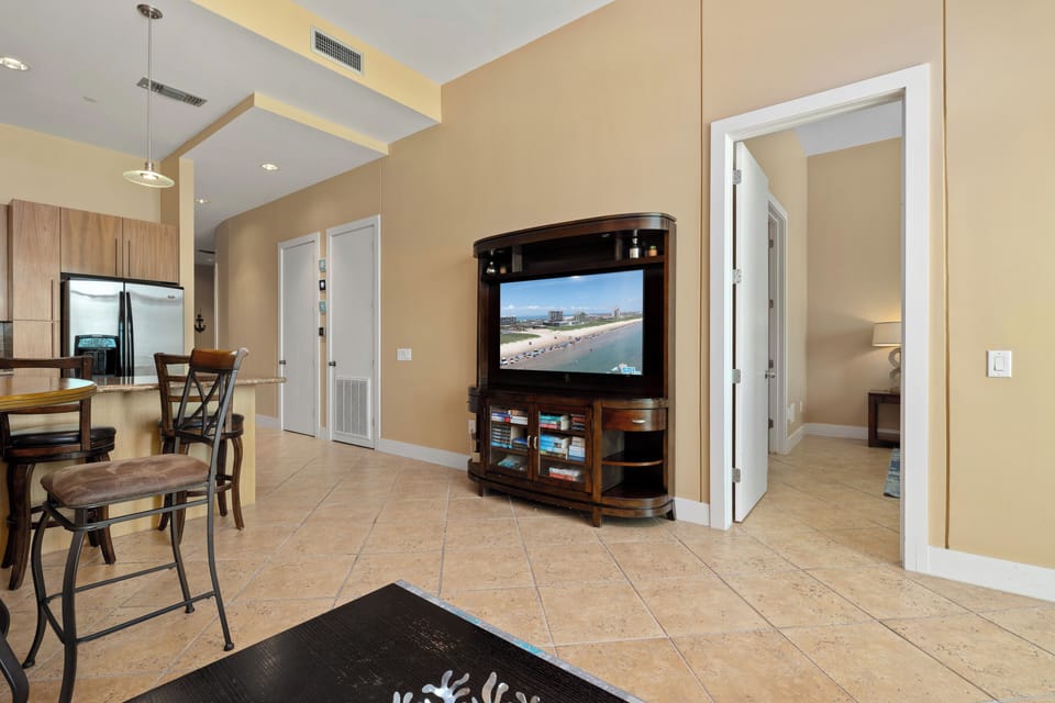 Living room with smart and cable TV