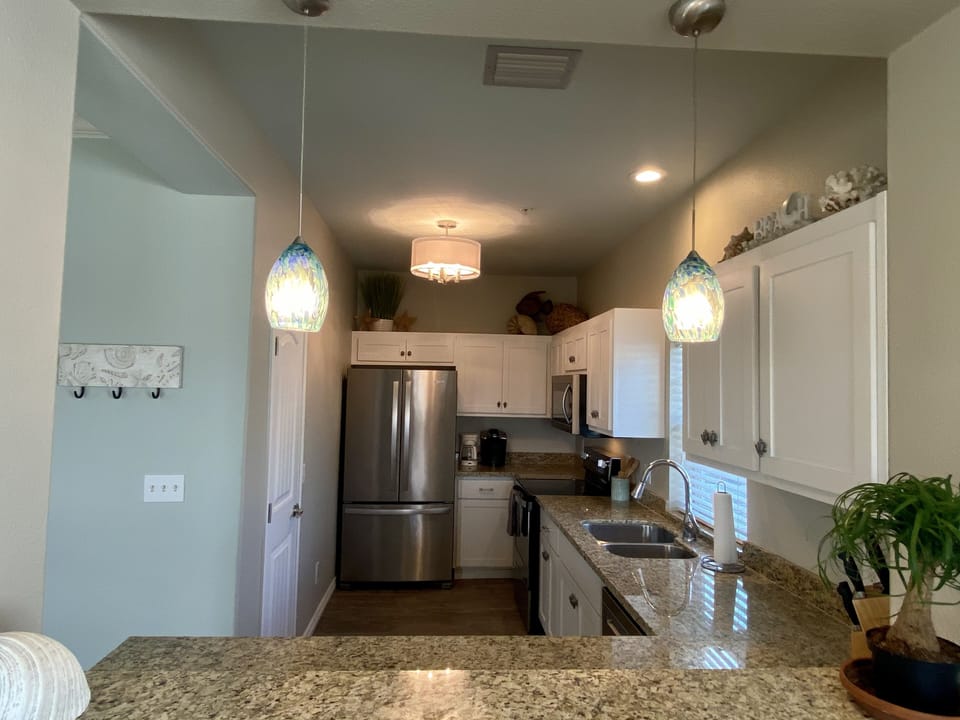 Granite counters throughout the space
