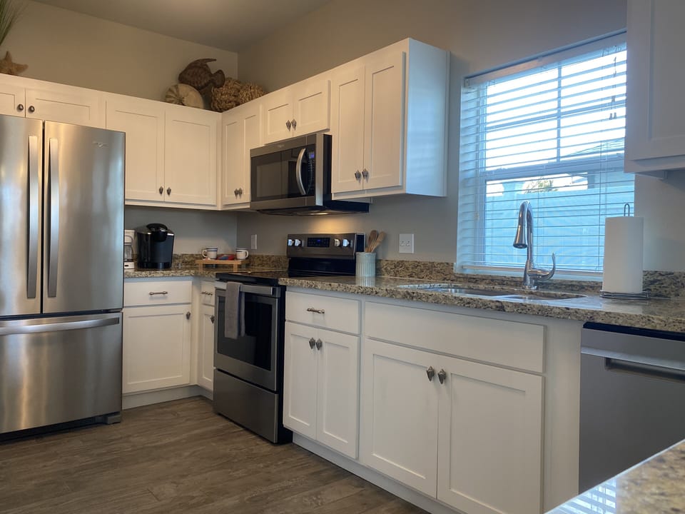 Stainless steel appliances including a dishwasher