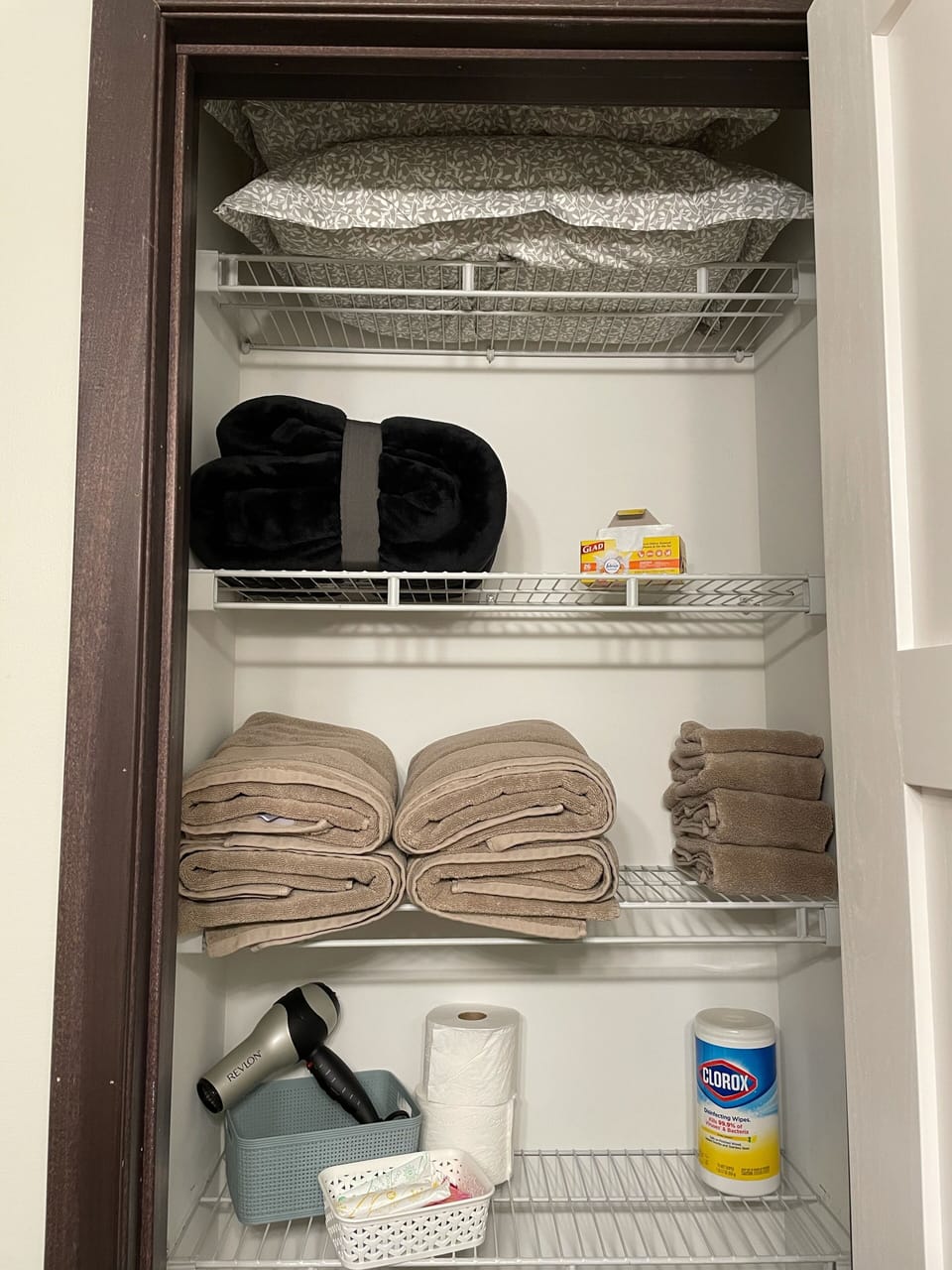 Bath, hand, and face towels.  Set of 4.  