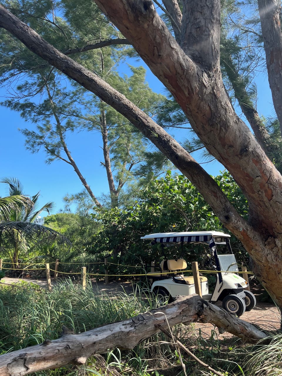 Golf Car on premise to make the 5 min walk to the beach more pleasant 