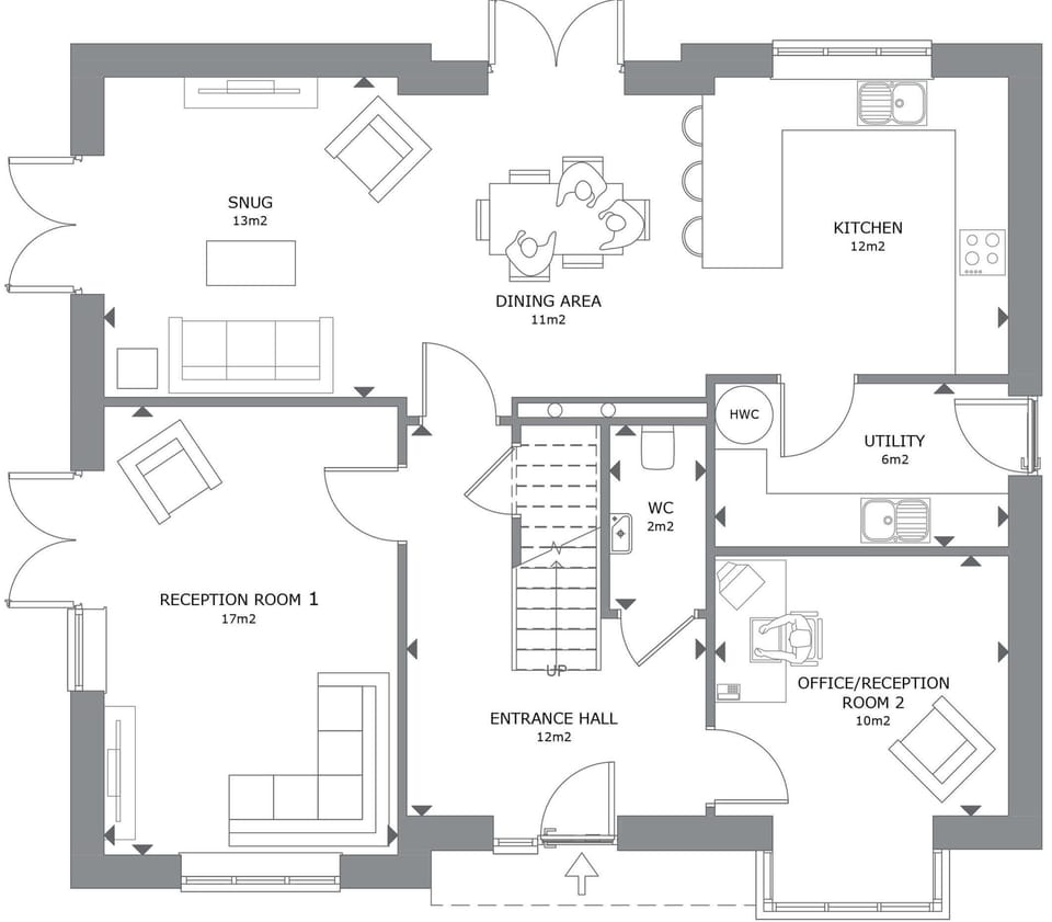 Floor plan | Fox Lodge, Crantock, near Newquay