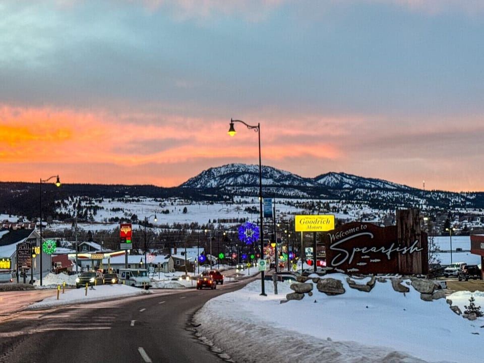View of Spearfish when you exit the highway