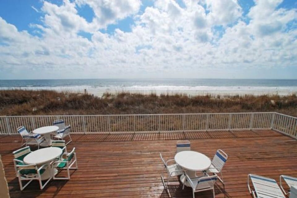 Enjoy snacks on the ocean front deck and avoid sand in your sandwiches.