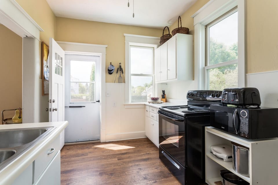 Kitchen in back of home