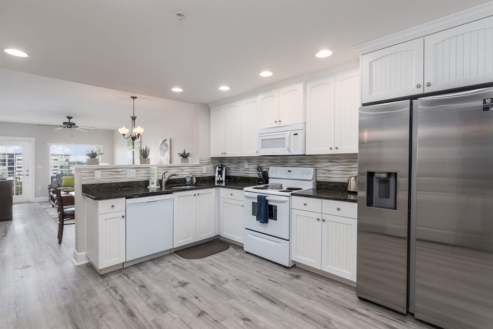 Fully stocked kitchen