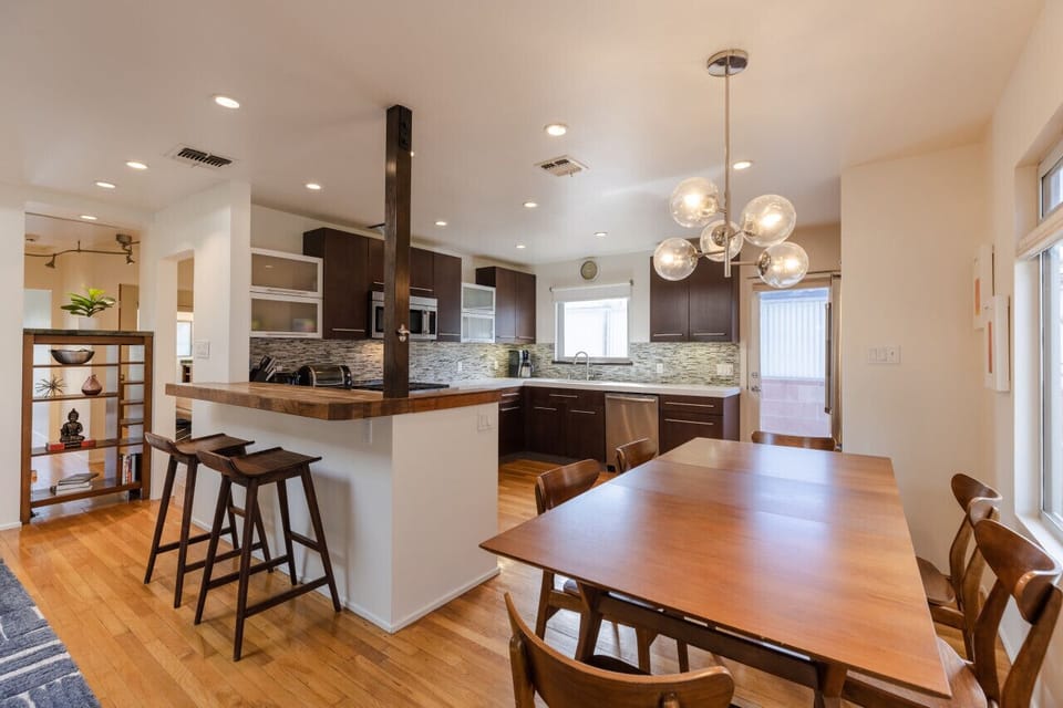 Kitchen and dining area