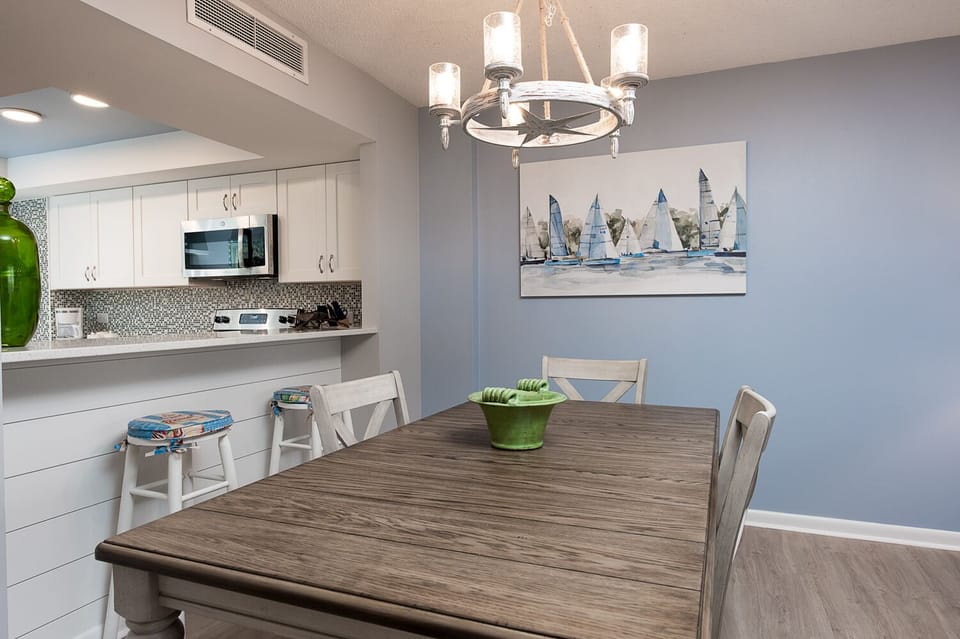 Dining Room Table and bar stools for plenty of seating