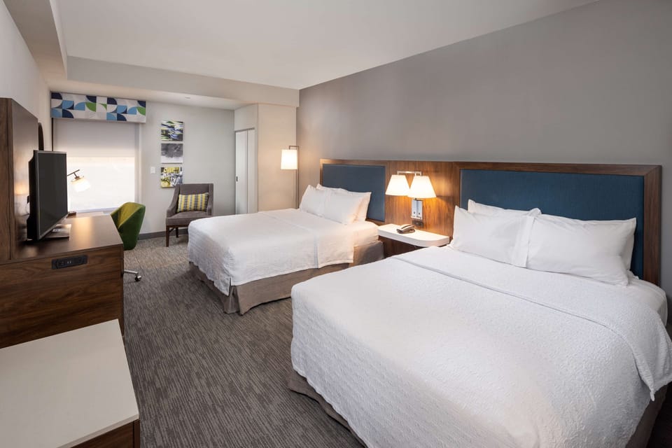Room, 2 Queen Beds, Accessible, Non Smoking | Premium bedding, down comforters, desk, blackout drapes